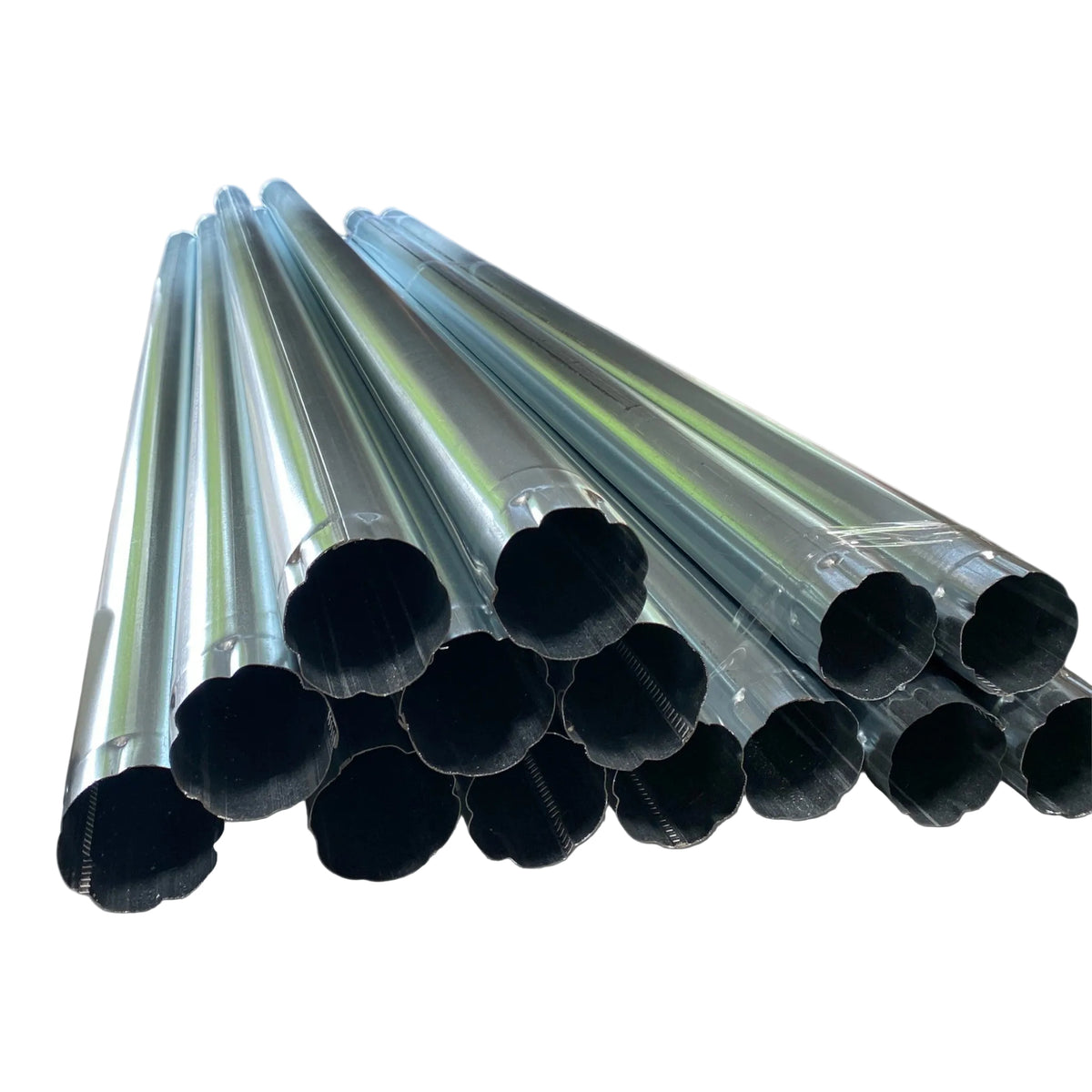 4” Galvanized Steel Round Downspout | 10 FT | Sunrise Half  display picture 1