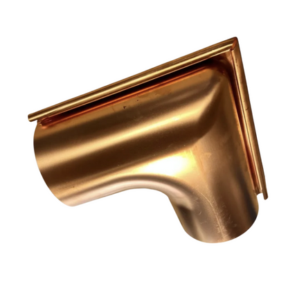 6" Copper Outside Corner | European Half Round Seamless Copper Outside Miter