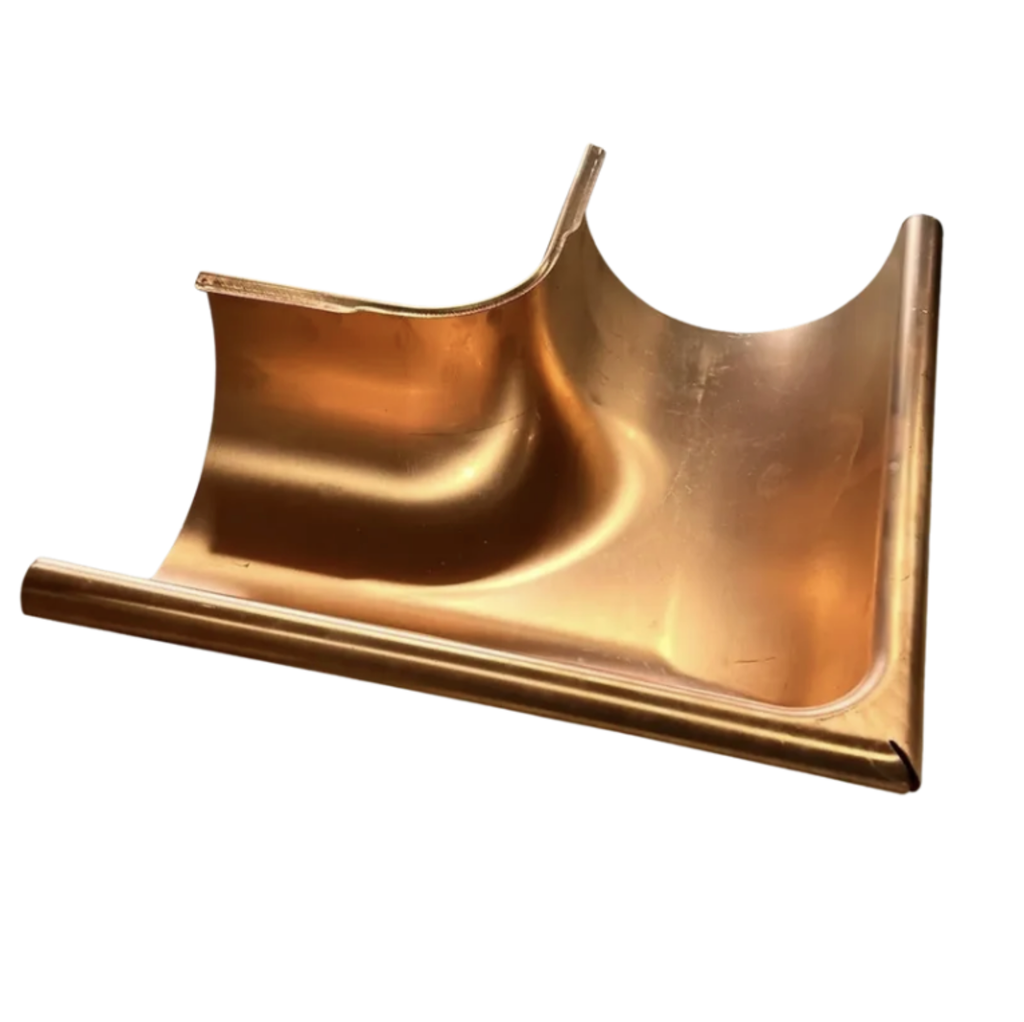 6" Copper Outside Corner | European Half Round Seamless Copper Outside Miter