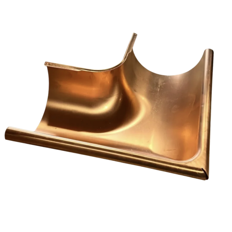 6" Copper Outside Corner | European Half Round Seamless Copper Outside Miter