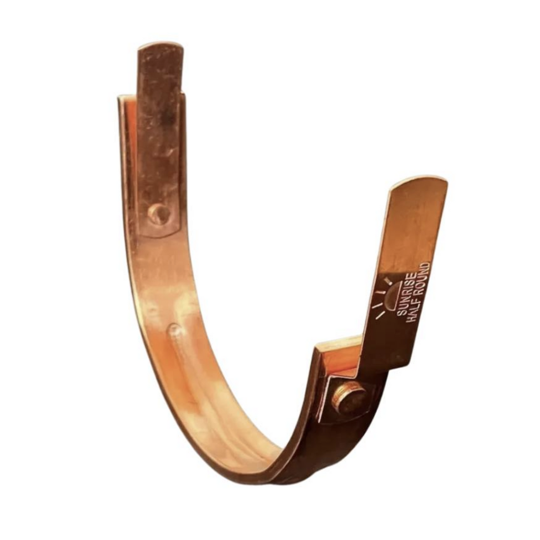 6" Copper Fascia Bracket — Heavy-Duty Half Round Gutter Hanger | Adjustable for Angled Fascia