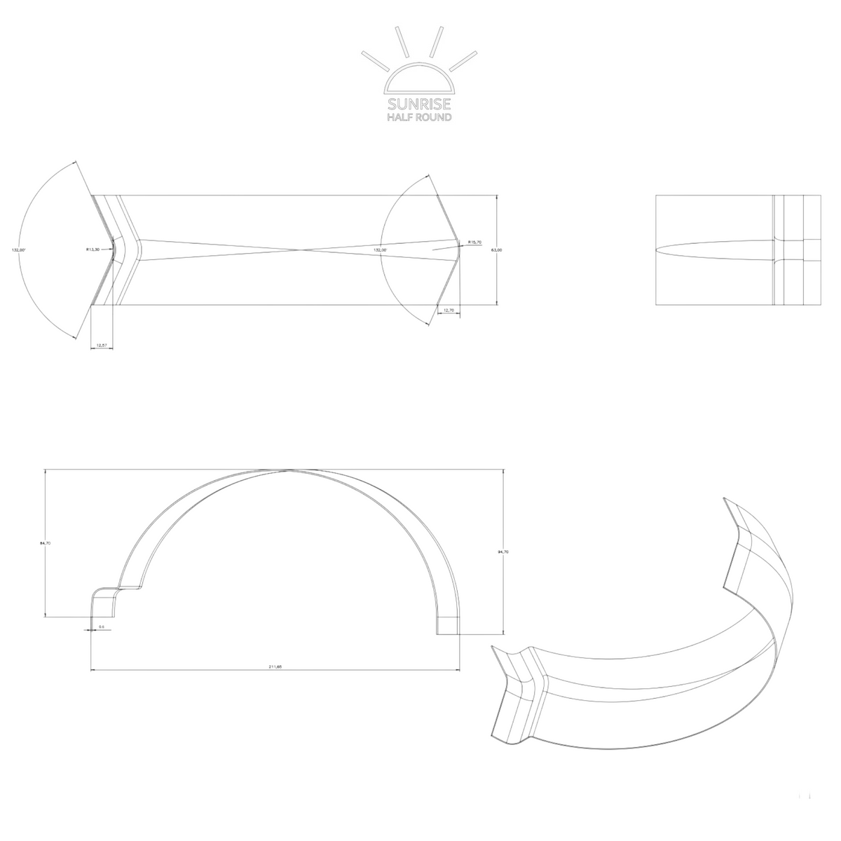 Sunrise Copper Inside Bay Miter | 6