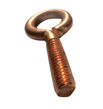 Copper Closed Eye Hooks | Turned Eye Bolts- Copper