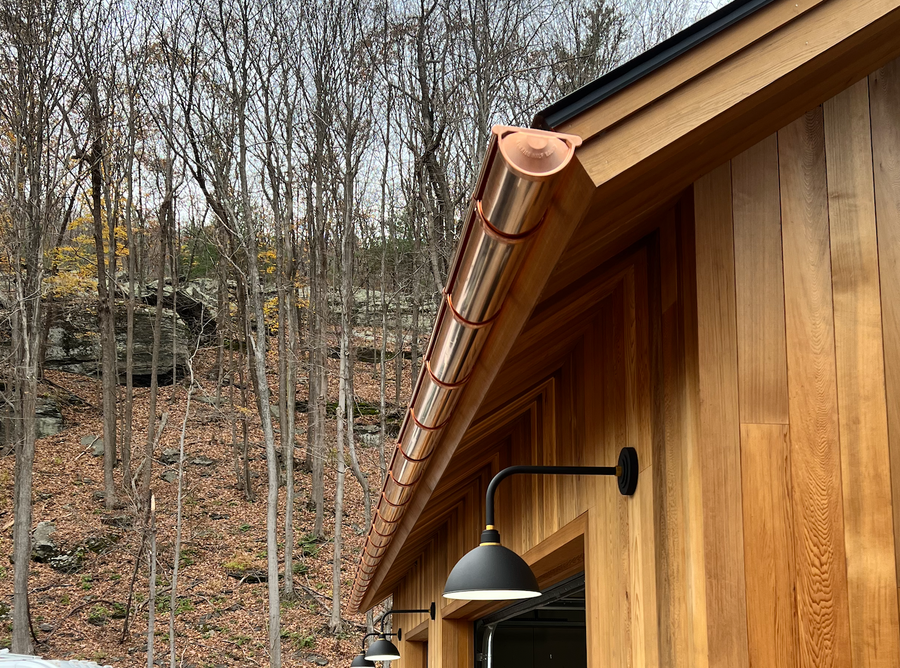 Copper Half Round Gutter 6" Wide X 20' Long X 16 OZ.