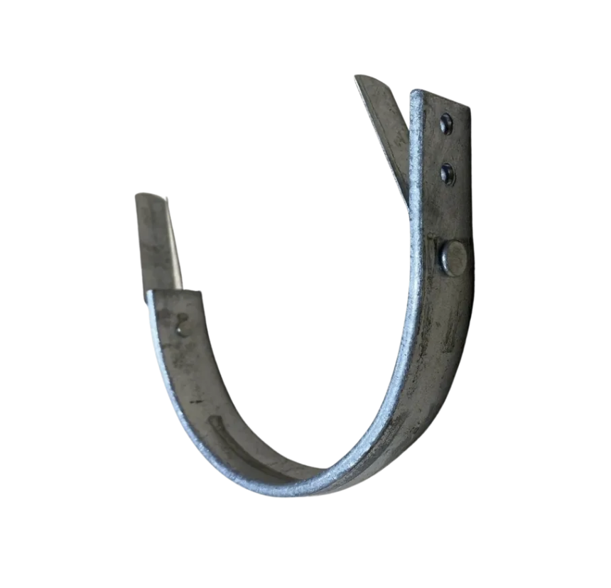 6" Hot Dipped Galvanized Steel Fascia Bracket — Heavy-Duty Half Round Gutter Hanger | Adjustable for Angled Fascia