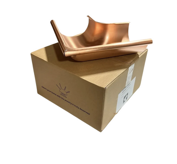 6" Copper Outside Corner | Euro Copper Half Round Outside Miter