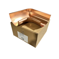 6" Copper Inside Corner | Euro Copper Half Round Inside Miter