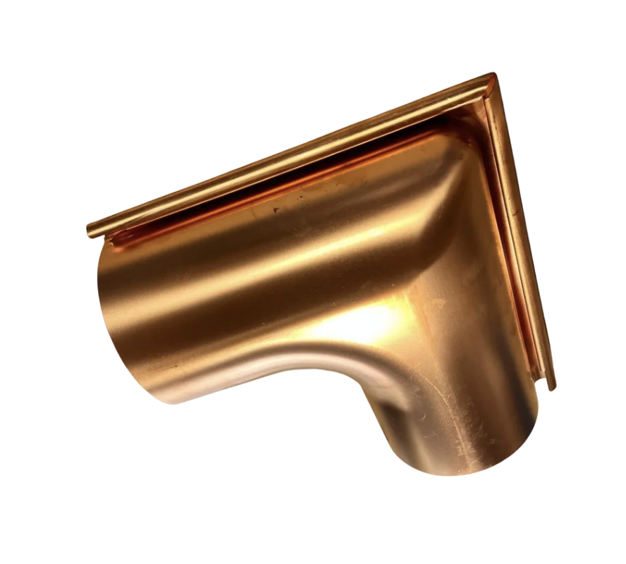 6" Copper Outside Corner | Euro Copper Half Round Outside Miter