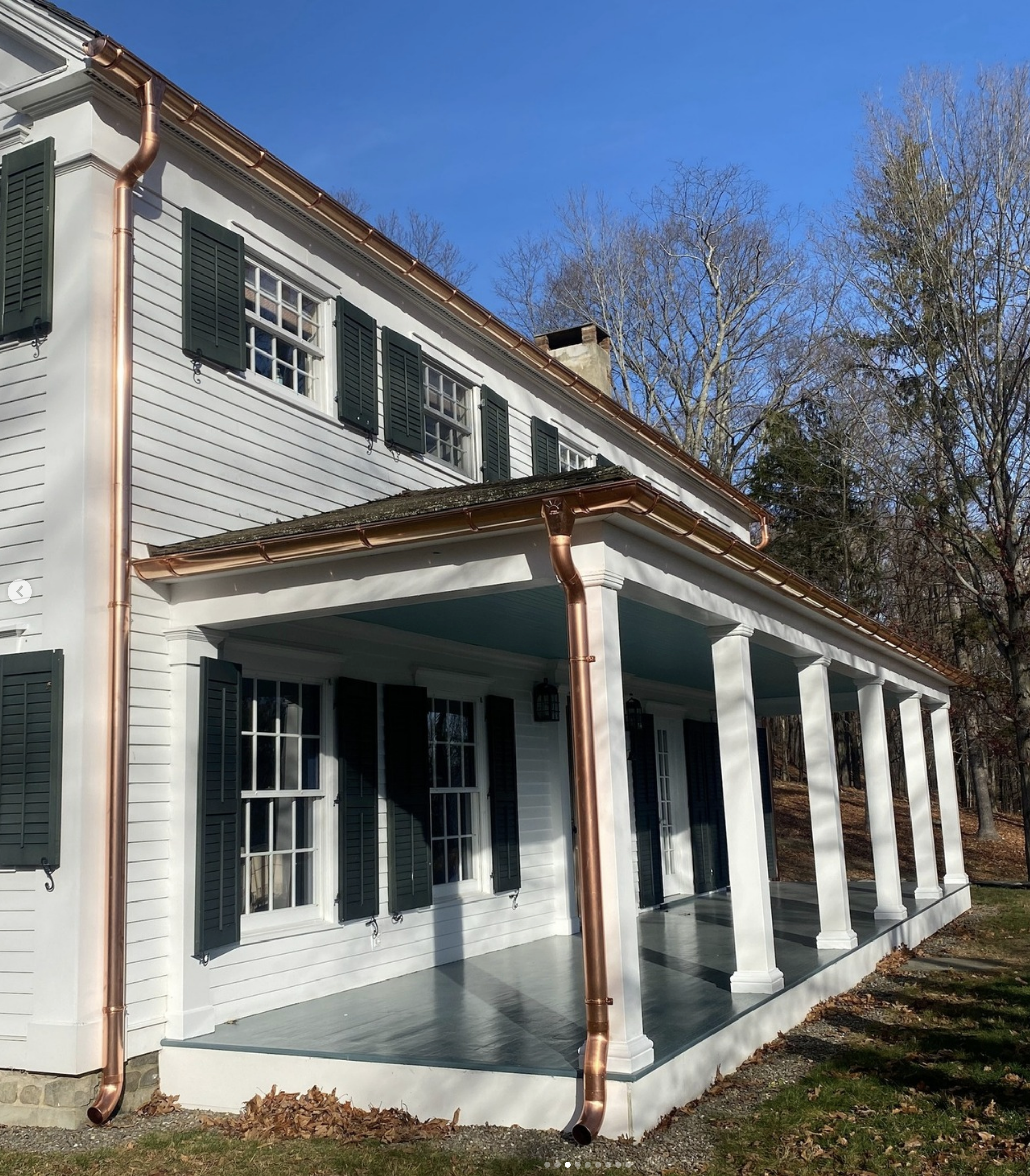 4"x10' Copper Round Shape Smooth Downspout