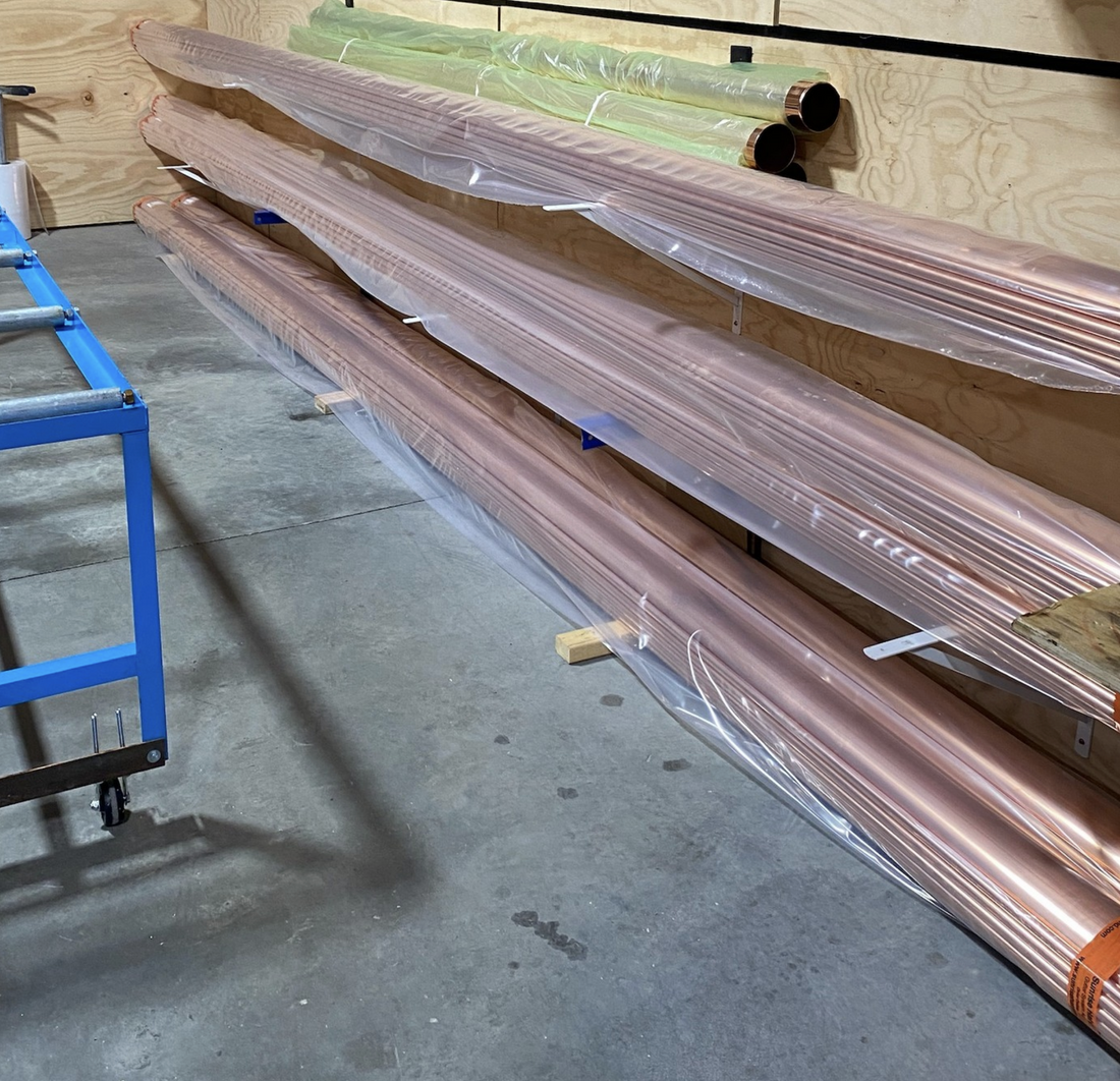 Copper Half Round Gutter 6" Wide X 20' Long X 16 OZ.