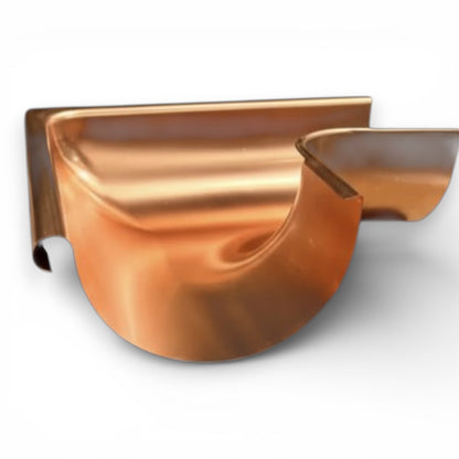 6" Copper Outside Corner | Traditional Front Bead Half Round Seamless Copper Outside Miter
