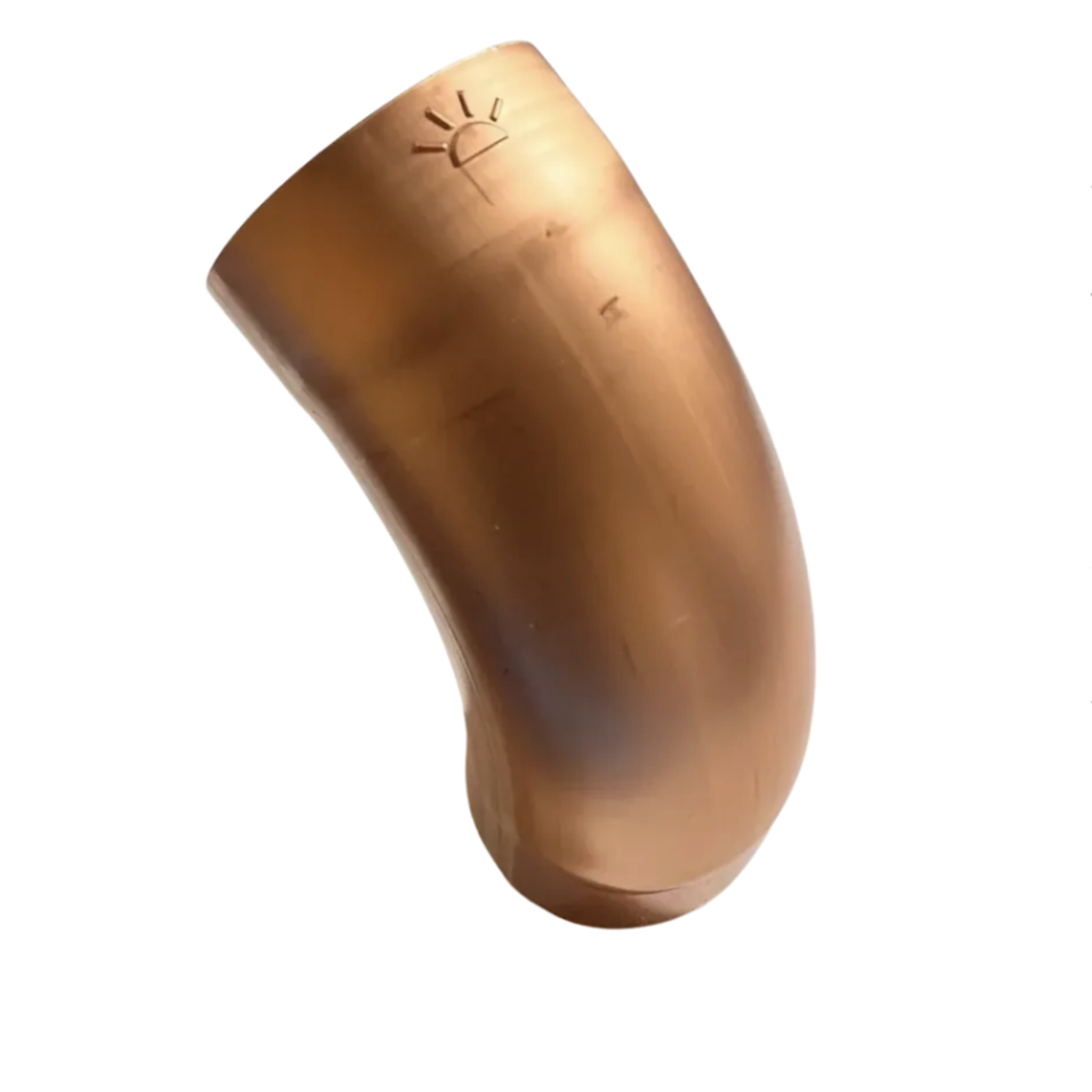 Sunrise 72° Welded seam round smooth copper 4" Elbow