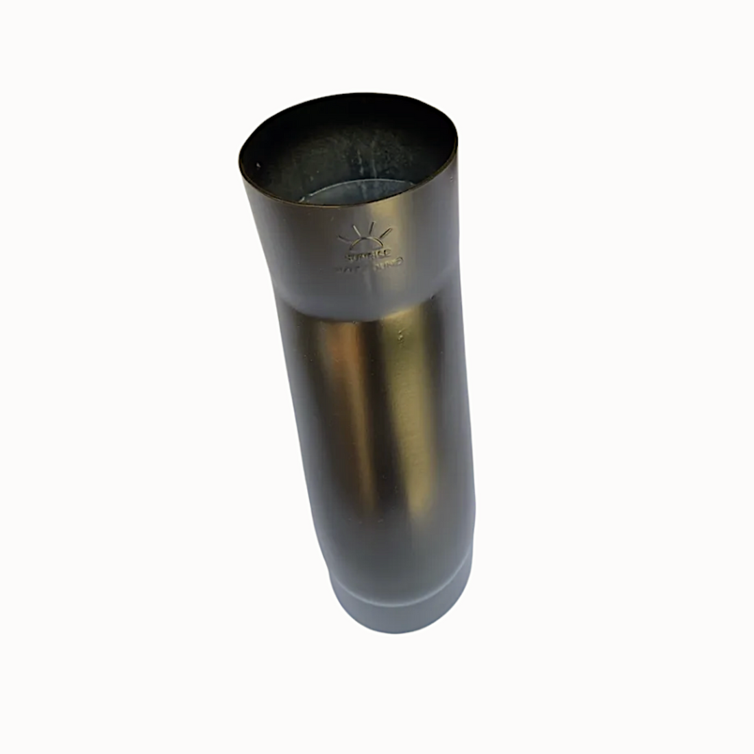 Sunrise Half Round 4" Welded Seam Offset Elbow Black Galvanized Steel