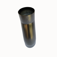 Sunrise Half Round 4" Welded Seam Offset Elbow Black Galvanized Steel