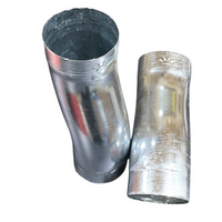 Sunrise Half Round 4" Welded Seam Offset Elbow Galvanized Steel