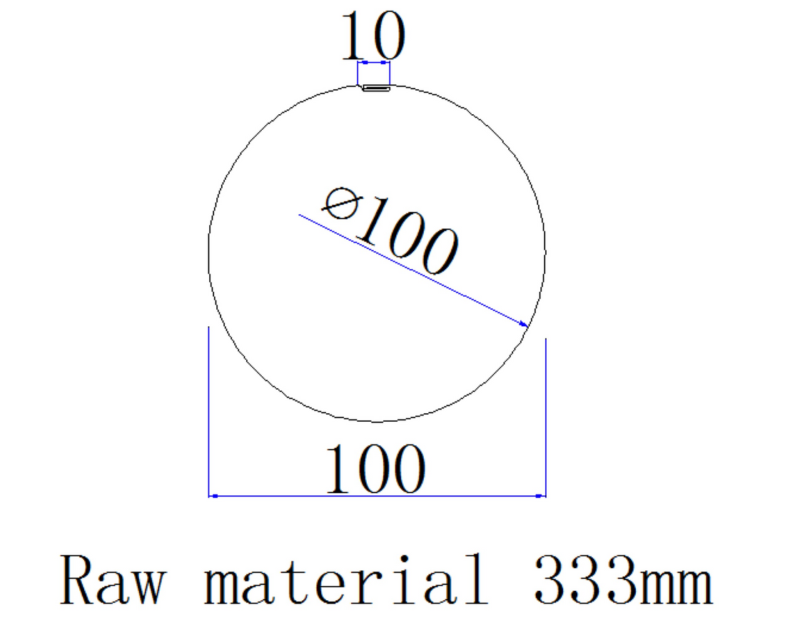 4 inch half round downspout technical drawing