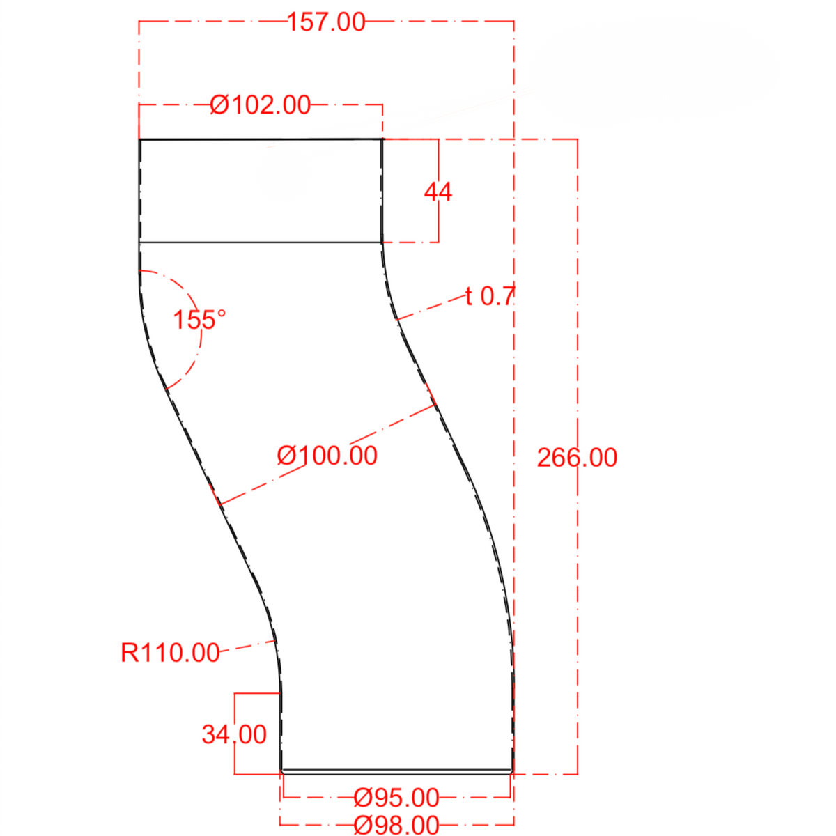 Offset Galvanized Steel Elbow | 4