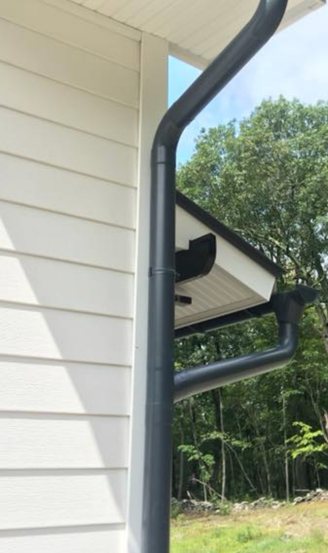 Iron Gray Galvanized Steel Downspout