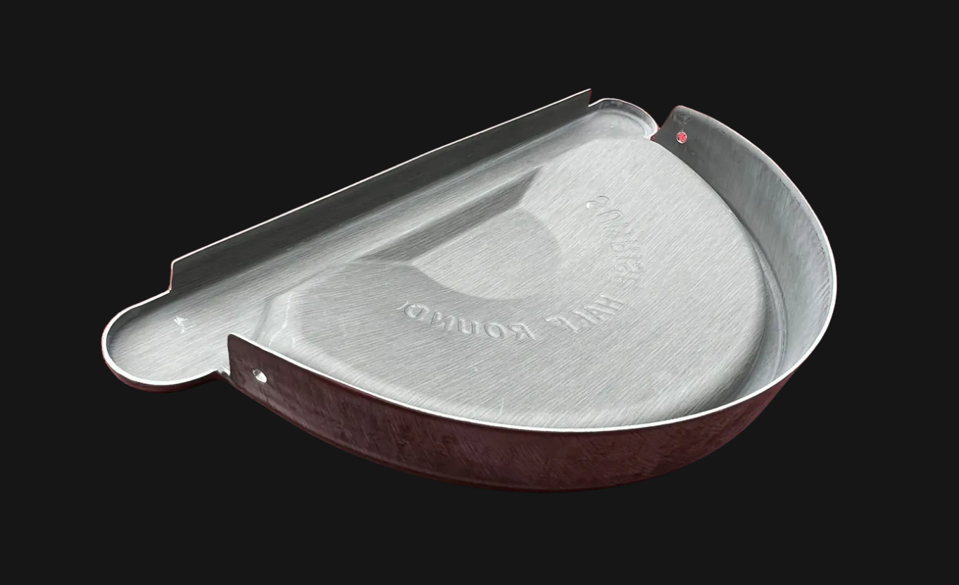 Zinc Half Round Gutter End Cap 6" Sunrise PreWeathered Zinc Gutter