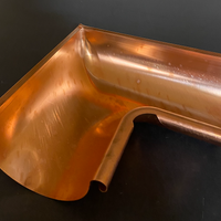 6" Copper Inside Corner | Euro Copper Half Round Inside Miter