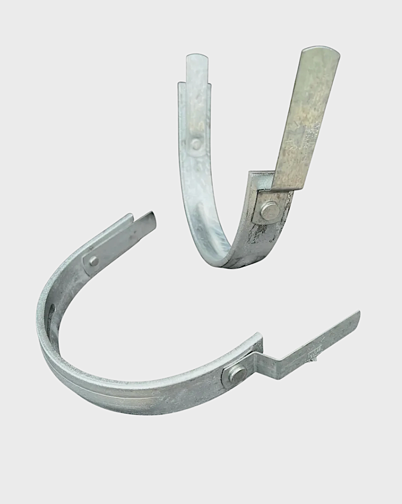 6" Hot Dipped Galvanized Steel Fascia Bracket — Heavy-Duty Half Round Gutter Hanger | Adjustable for Angled Fascia